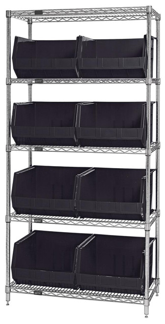 R&B WIRE PRODUCTS スチールラック・メタルラック WR5-270 Chrome Wire Shelving Unit 18