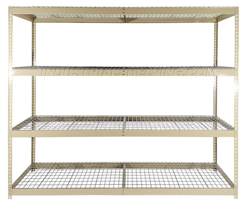 Rivet Rack Unit 96Wx24Dx84H with 4 levels with Wire
