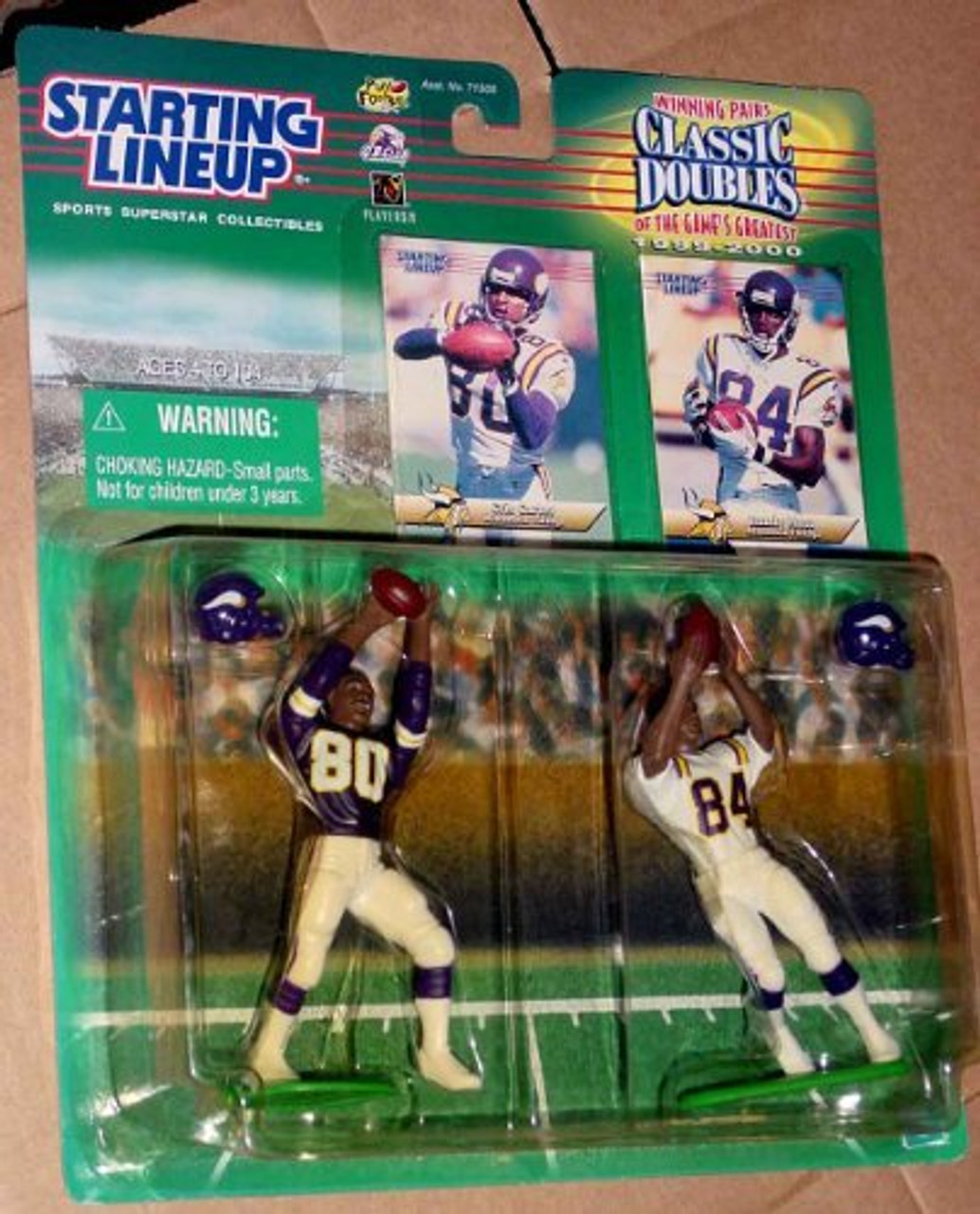 Cris Carter and Randy Moss of the Minnesota Vikings Action Figure Set -  1999 Starting Lineup Winning Pairs Classic Doubles NFL Football Superstar 