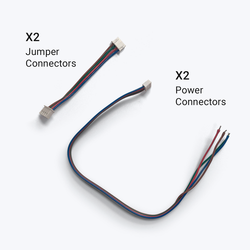 Jumper and Power Connectors for RGB LED Light Sheets