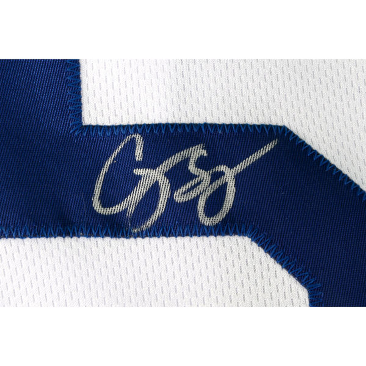 COREY SEAGER Autographed Los Angeles Dodgers Nike World Series Logo Patch  White Authentic Jersey FANATICS