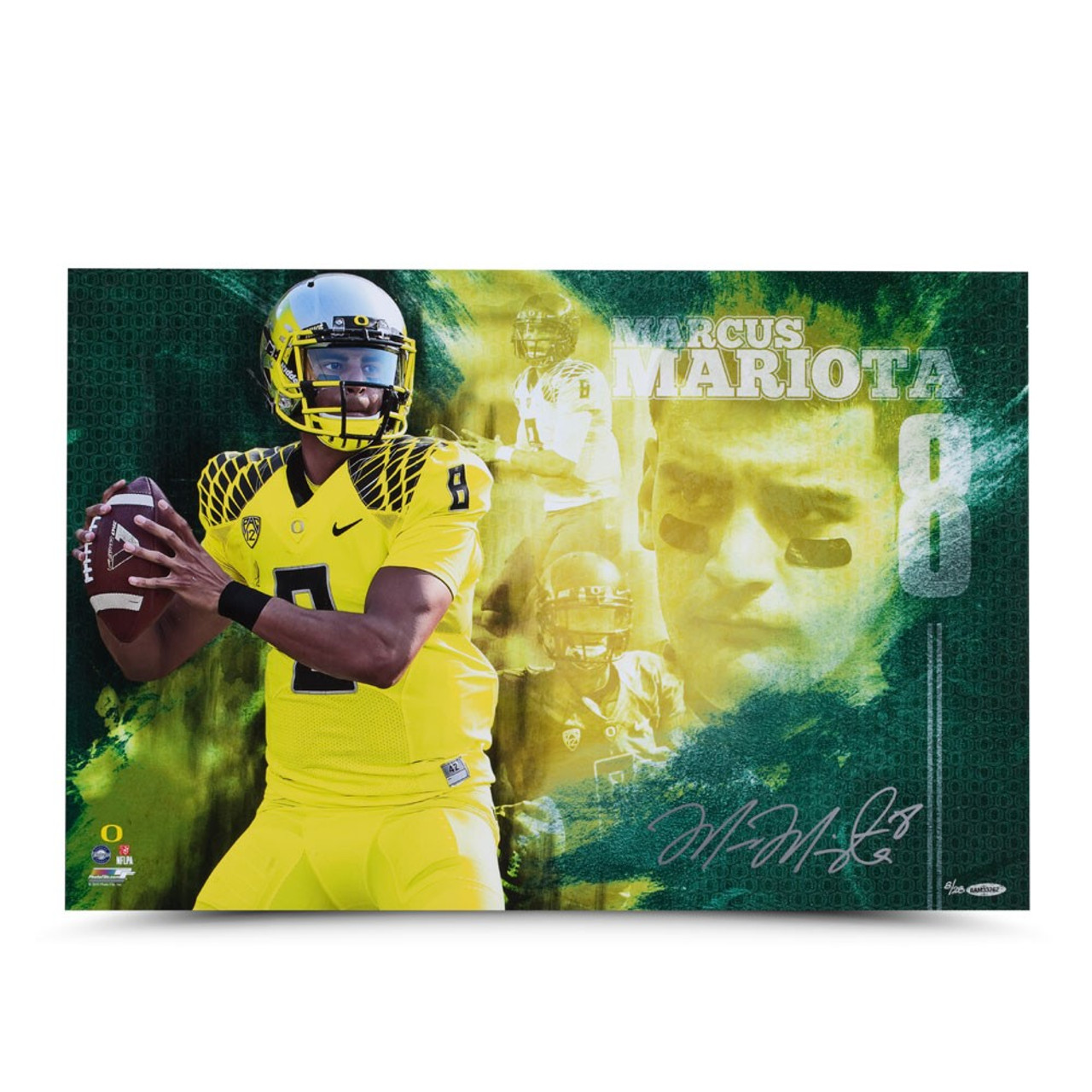 Marcus Mariota Autographed Oregon Ducks Logo Football - Mariota