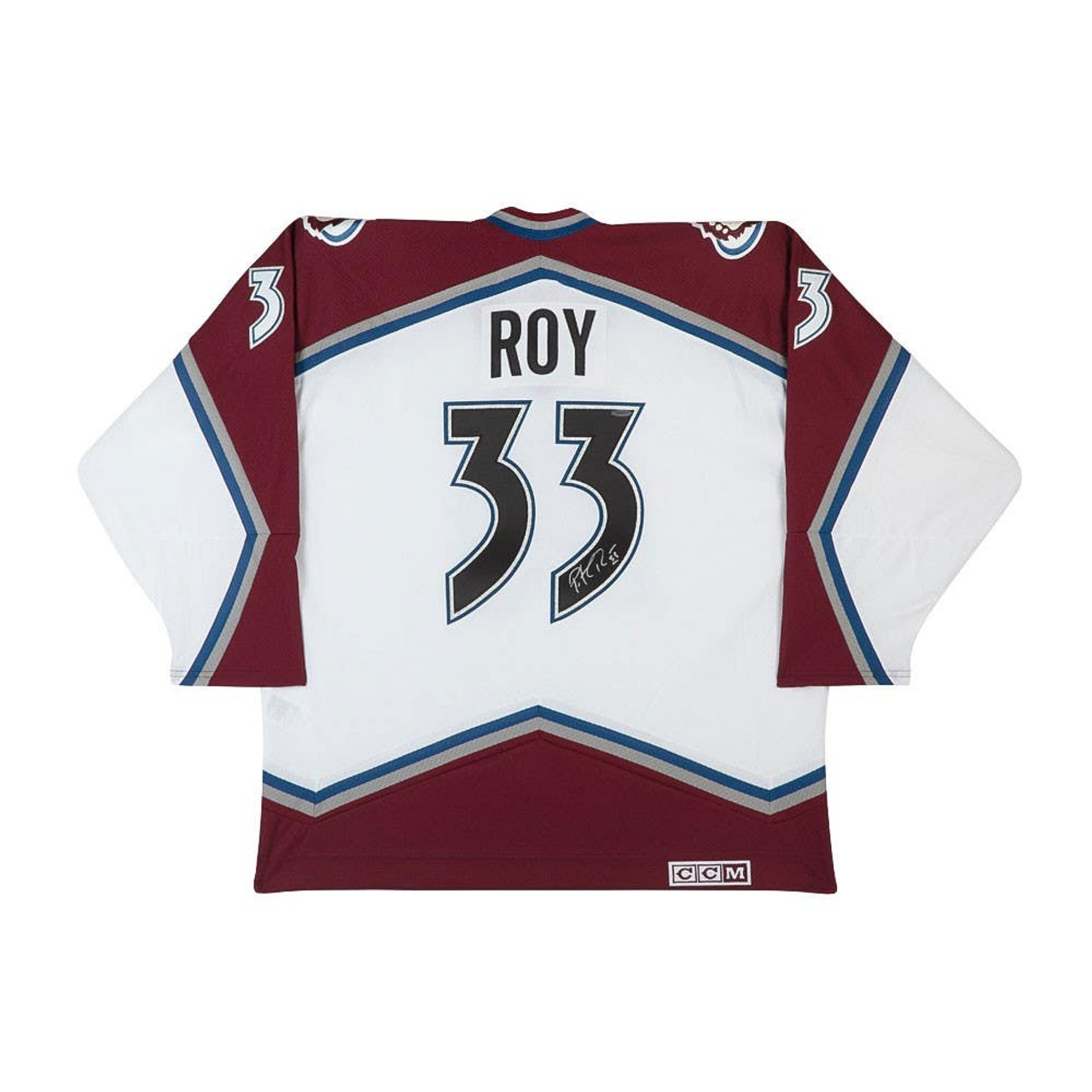 PATRICK ROY Autographed Authentic CCM Heroes of Hockey White Colorado  Avalanche Jersey UDA