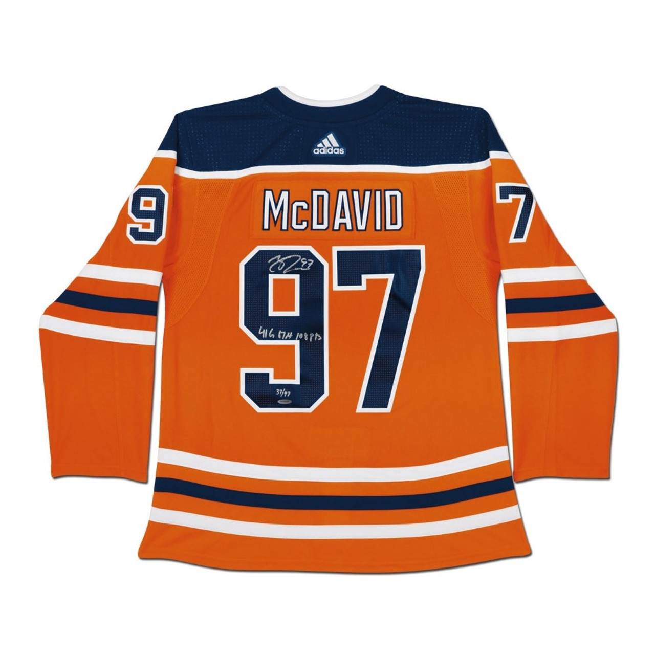 CONNOR McDAVID Edmonton Oilers Autographed / Inscribed 41 G, 67 A