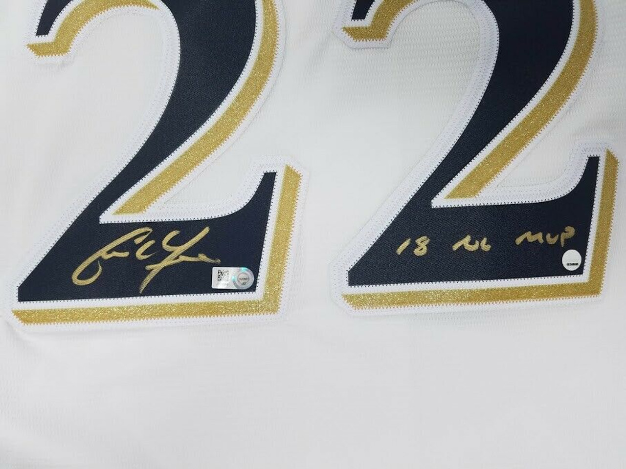 CHRISTIAN YELICH Autographed Milwaukee Brewers Authentic Majestic Navy Blue  Jersey STEINER - Game Day Legends