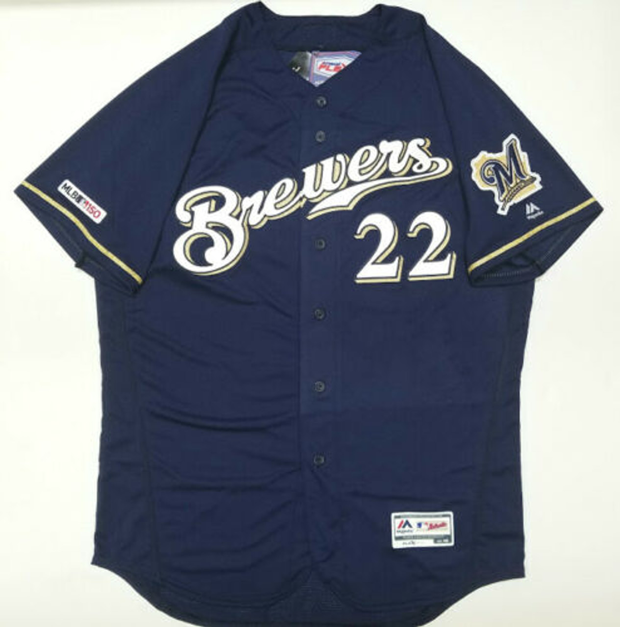 CHRISTIAN YELICH Autographed / Inscribed 18 NL MVP Milwaukee Brewers  Authentic Majestic Blue Jersey STEINER - Game Day Legends