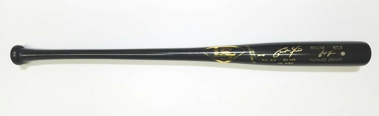 Christian Yelich 22 autographed 2018 .326 36 HR 110 RBI 