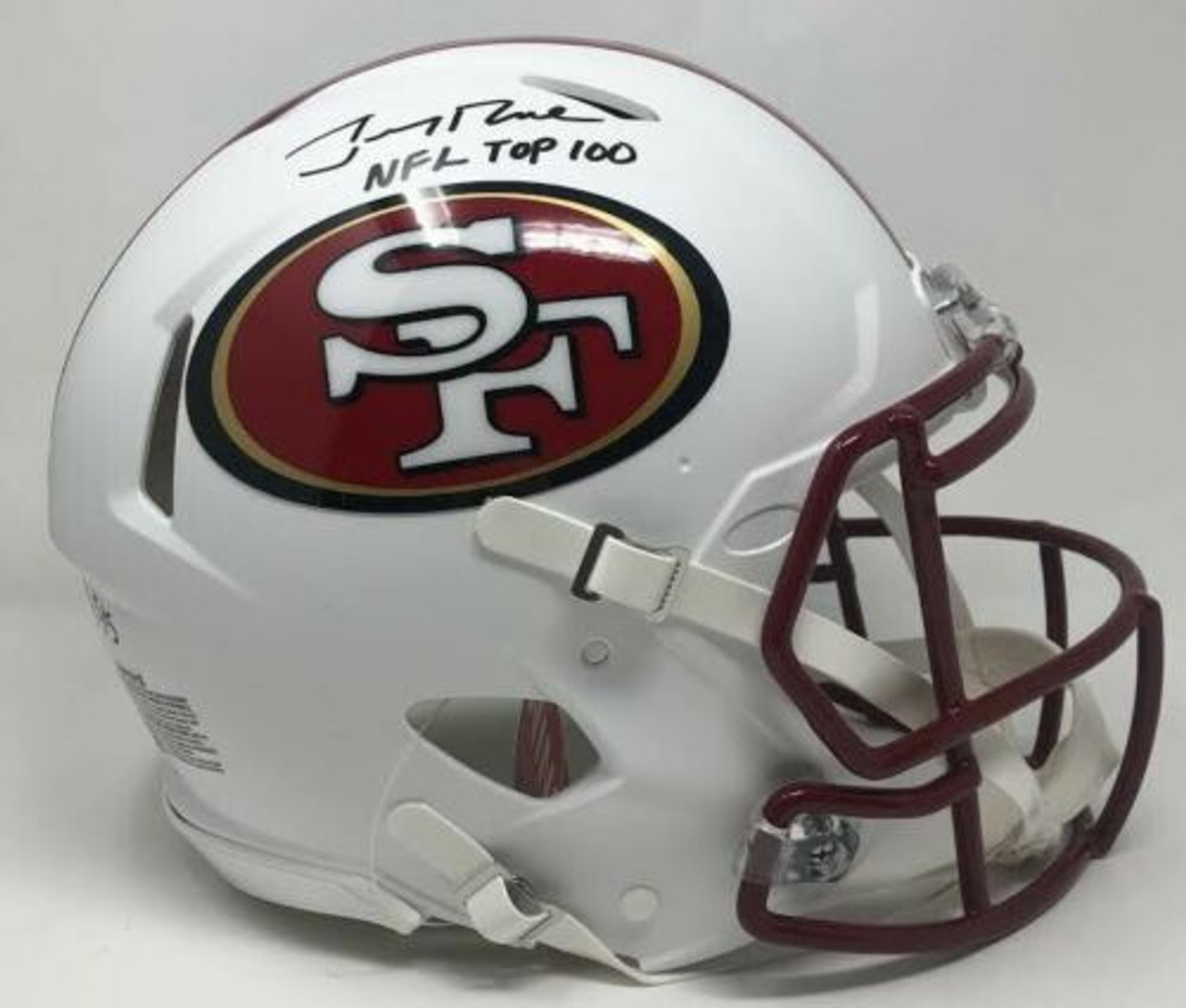 signed jerry rice helmet