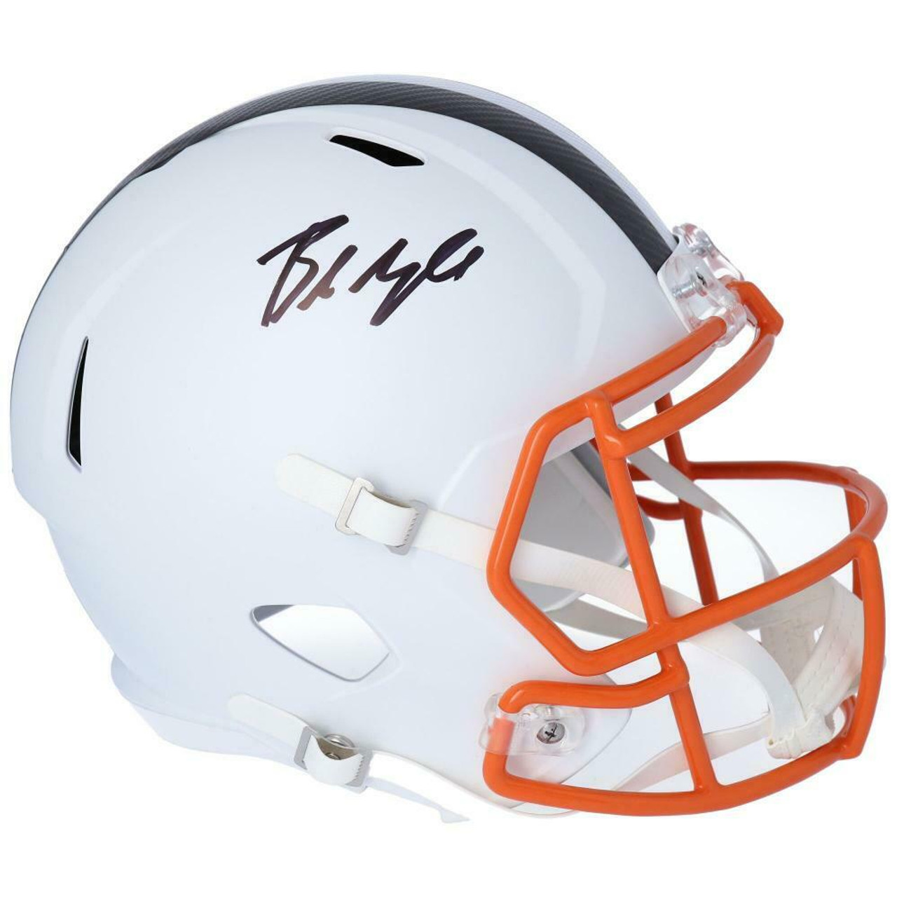 BAKER MAYFIELD Autographed Cleveland Browns White Matte Speed Full Size  Helmet FANATICS