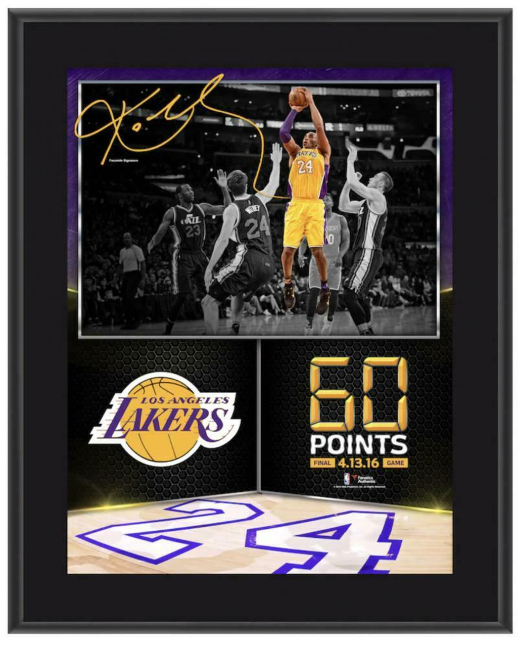 KOBE BRYANT Autographed '81 Point Game' Emb. Authentic Lakers Jersey UDA LE  5/8 - Game Day Legends