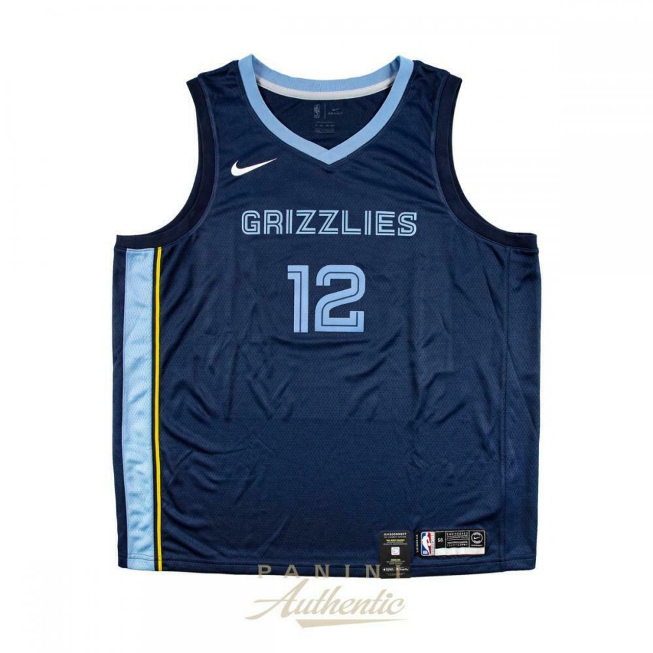 JA MORANT Autographed Grizzlies 75th Anniversary City Edition Basketball  PANINI