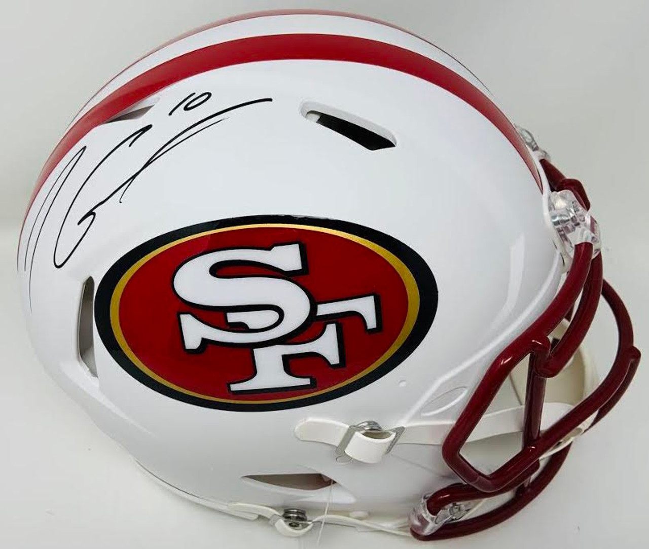 JIMMY GAROPPOLO Autographed San Francisco 49ers White Matte Authentic Helmet  TRISTAR - Game Day Legends