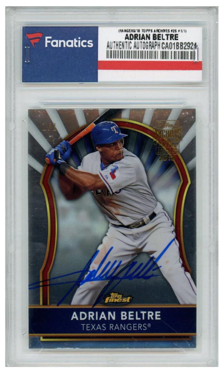 Adrian Beltre Signs Autograph Deal with Topps, Kicks Off with Topps Now
