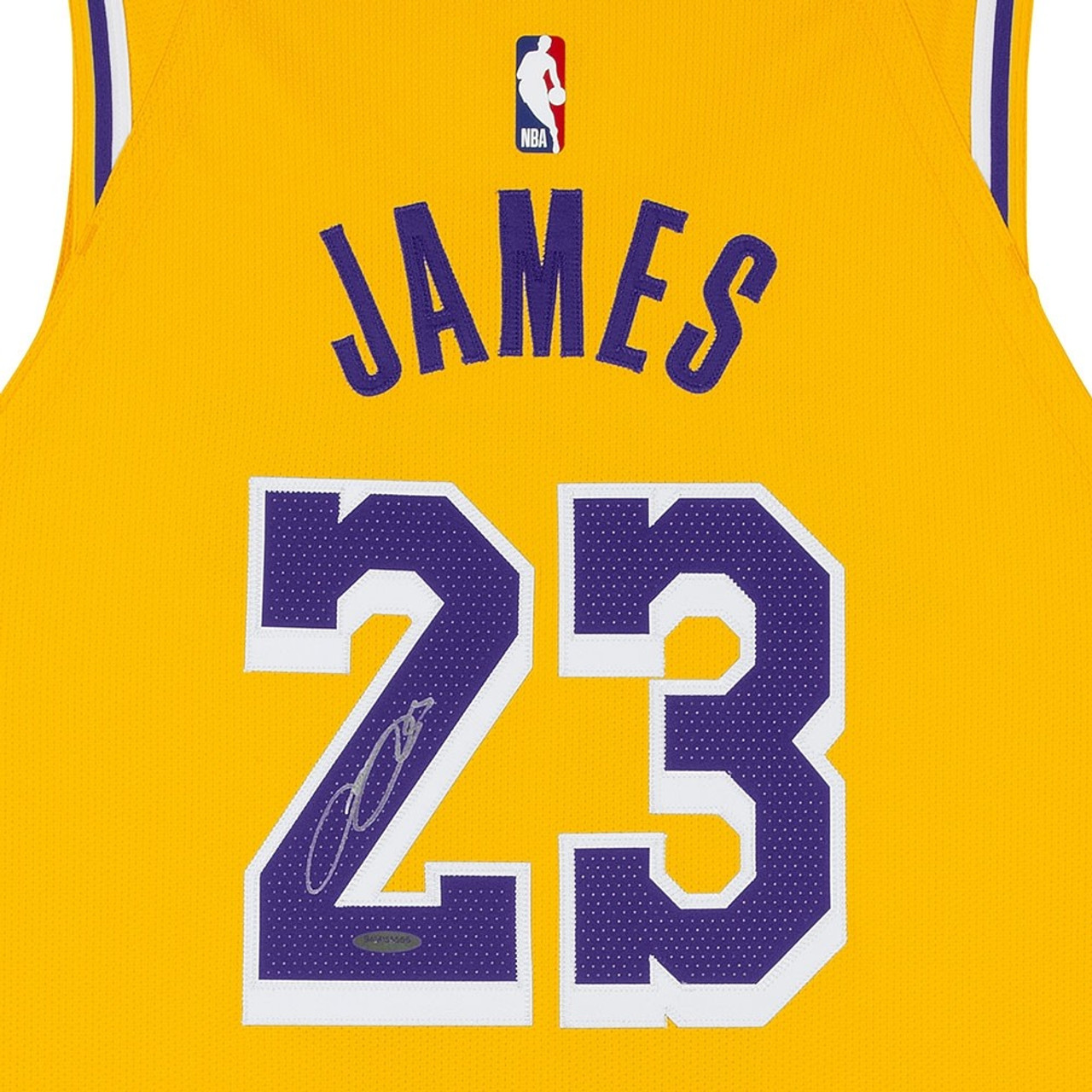 signed lebron james lakers jersey