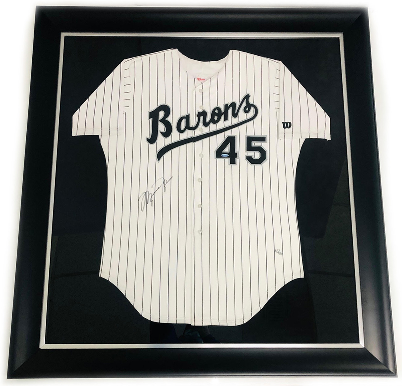 MICHAEL JORDAN Autographed Birmingham Barons #45 Baseball Jersey UDA LE  45/250 - Game Day Legends