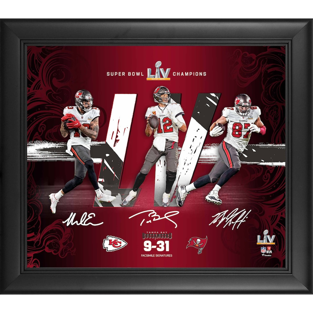 TAMPA BAY BUCCANEERS Super Bowl LV Champs 20 x 24 GU Football Collage LE  500 - Game Day Legends