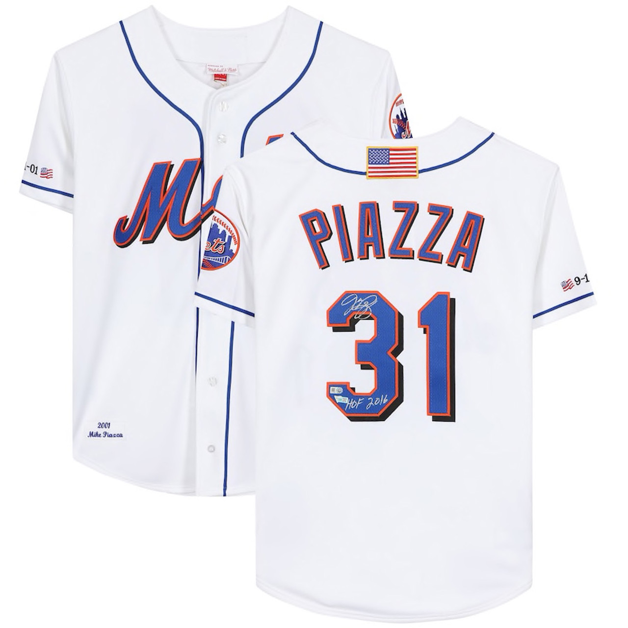 MIKE PIAZZA Autographed and Inscribed HOF 2016 New York Mets Authentic  Jersey FANATICS - Game Day Legends