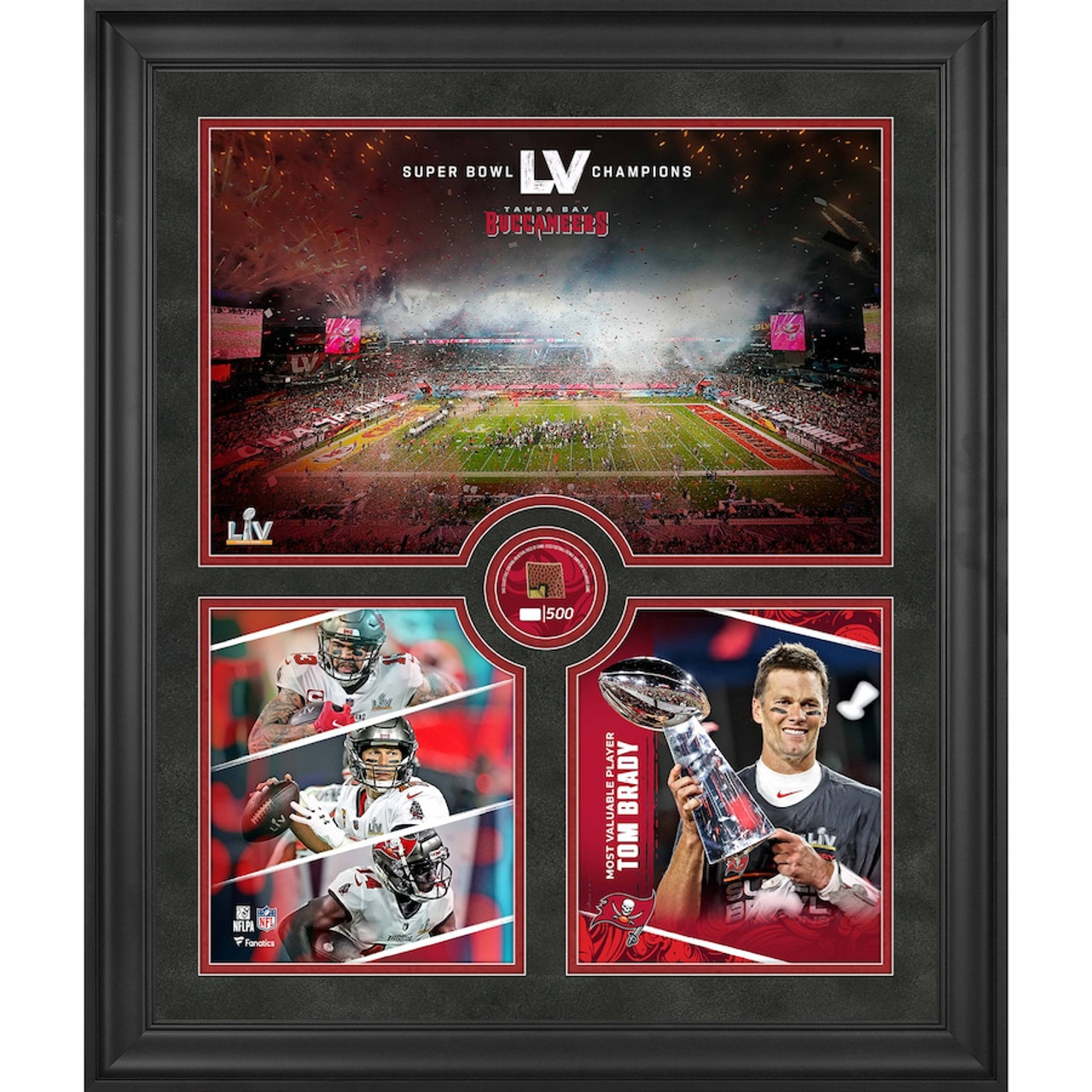 TAMPA BAY BUCCANEERS Super Bowl LV Champs 20 x 24 GU Football Collage LE  500 - Game Day Legends