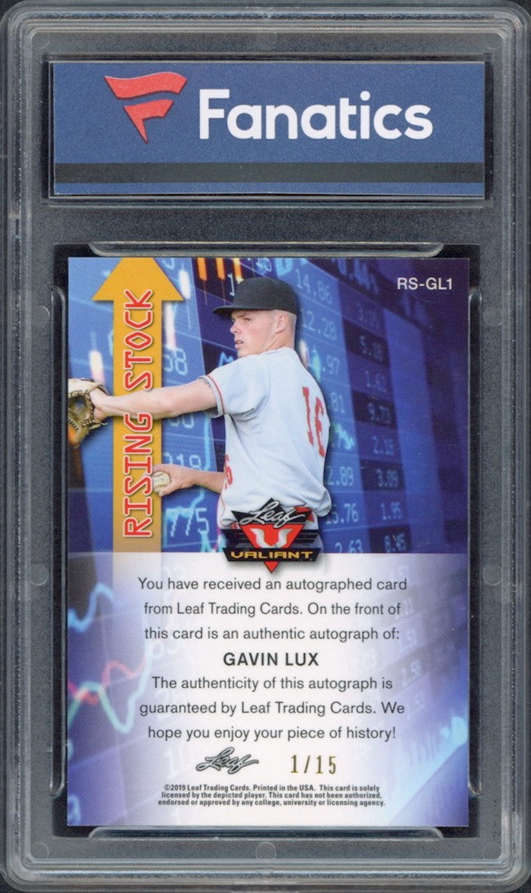 Lids Gavin Lux Los Angeles Dodgers Autographed 2016 Bowman Draft #BD-67  Beckett Fanatics Witnessed Authenticated Rookie Card