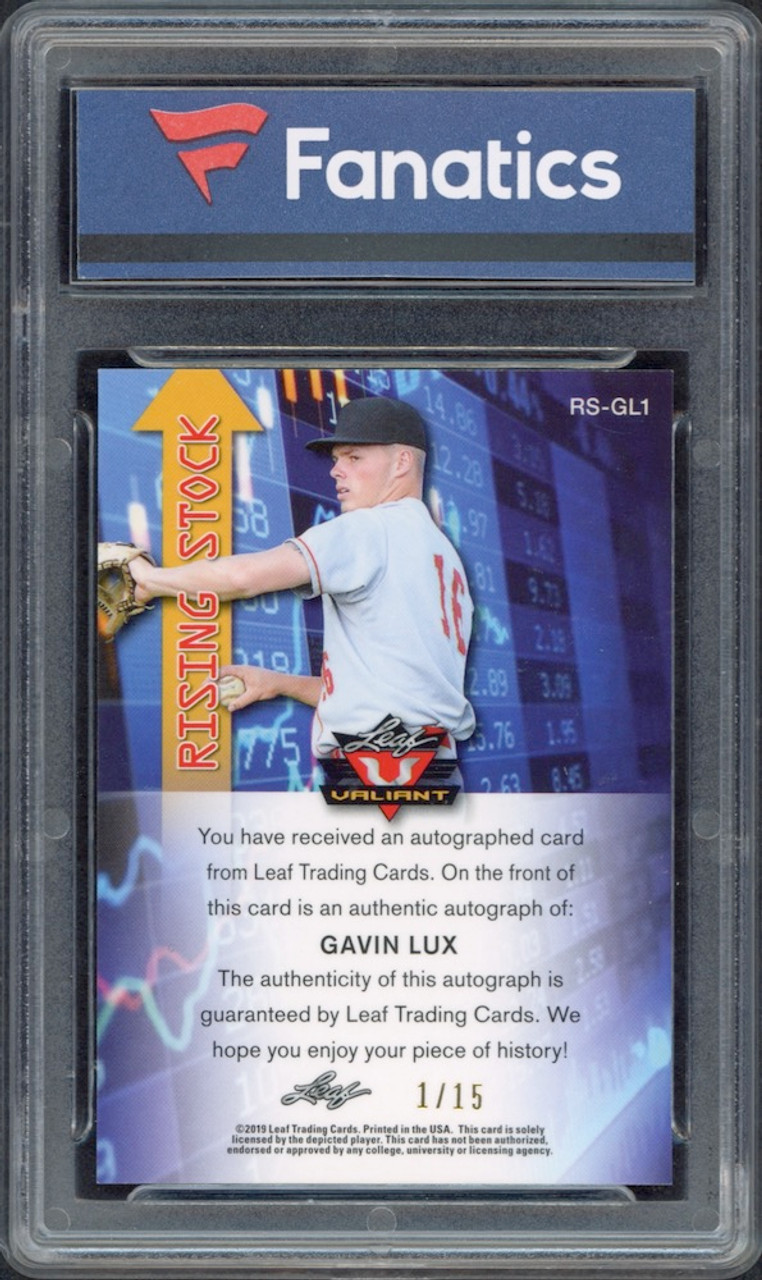  Fanatics Authentic Gavin Lux Rookie Autograph L.A.