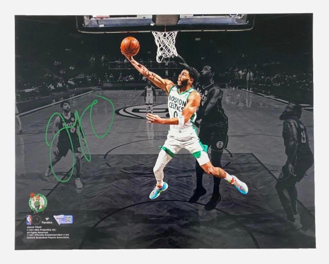 JAYSON TATUM Autographed Celtics Lay Up 11 x 14 Spotlight