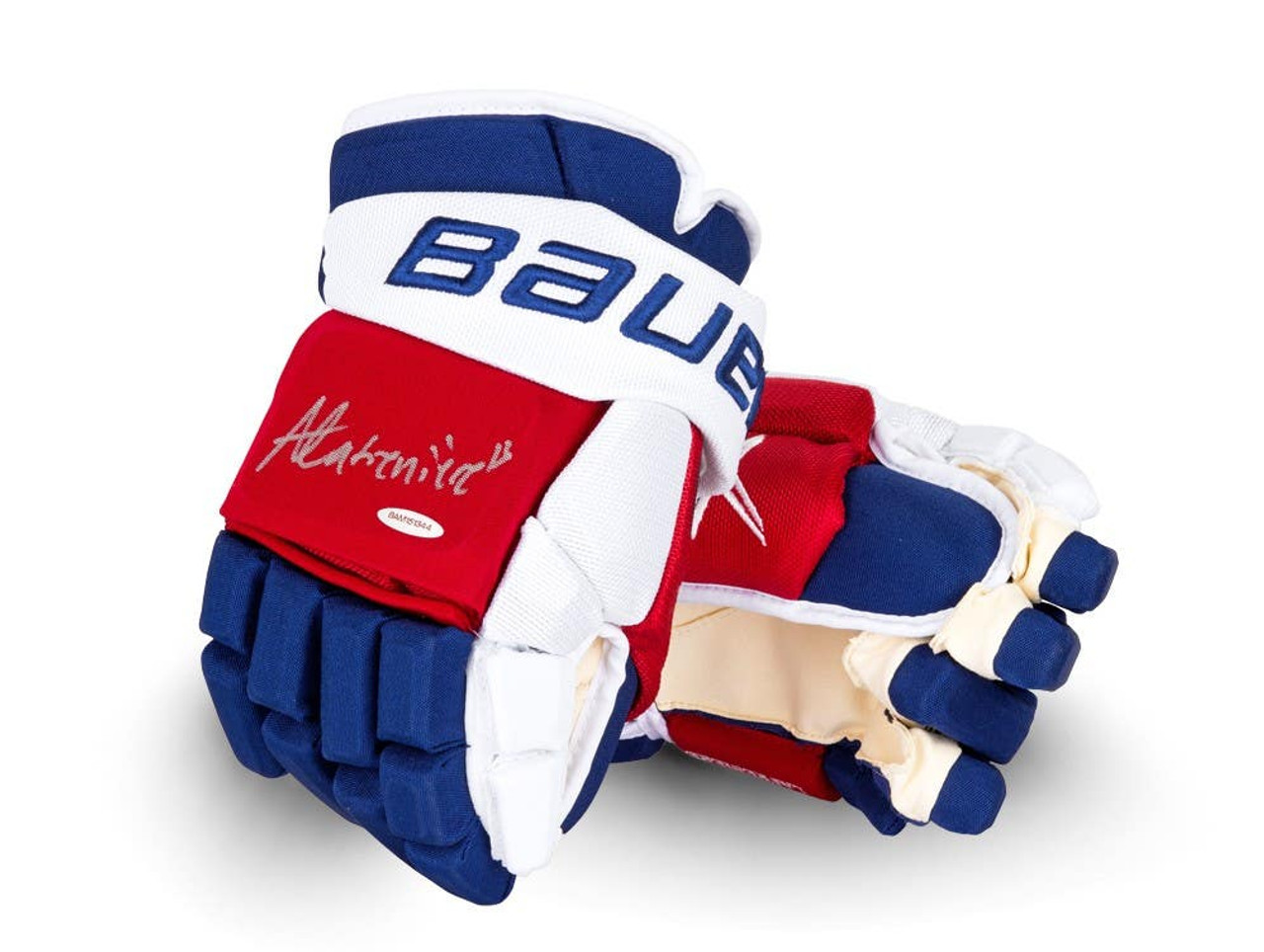 ALEXIS LAFRENIERE Autographed New York Rangers Bauer Vapor 2x Pro Gloves UDA