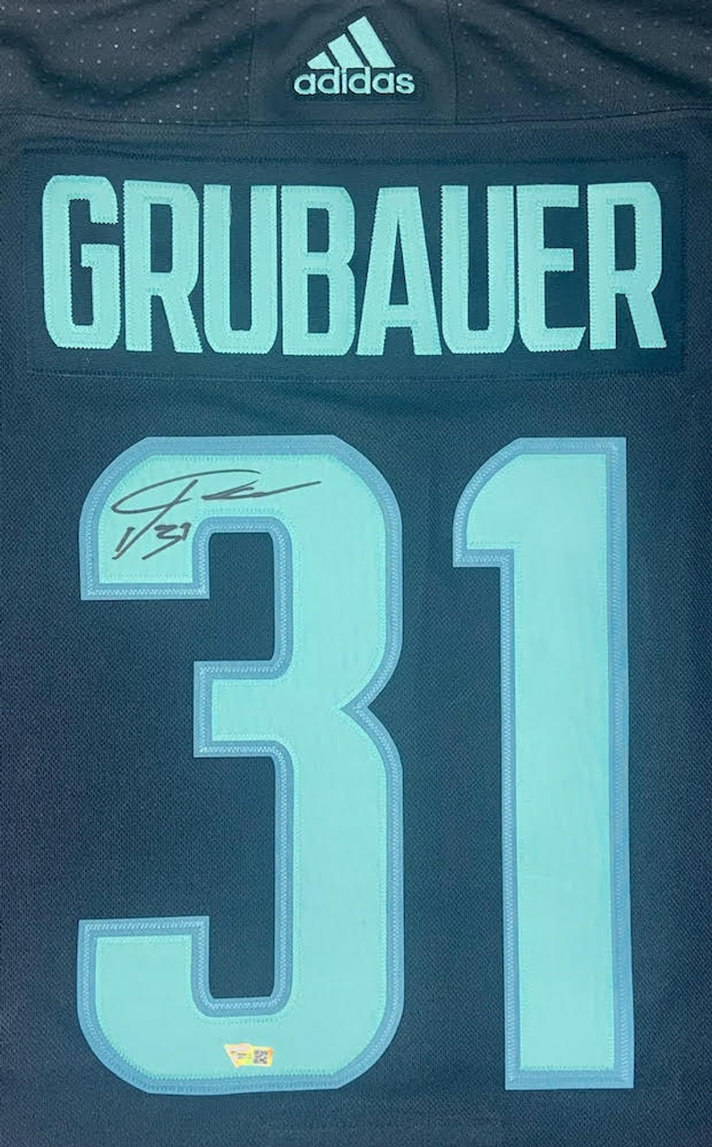 PHILIPP GRUBAUER Autographed Seattle Kraken Authentic Navy Jersey