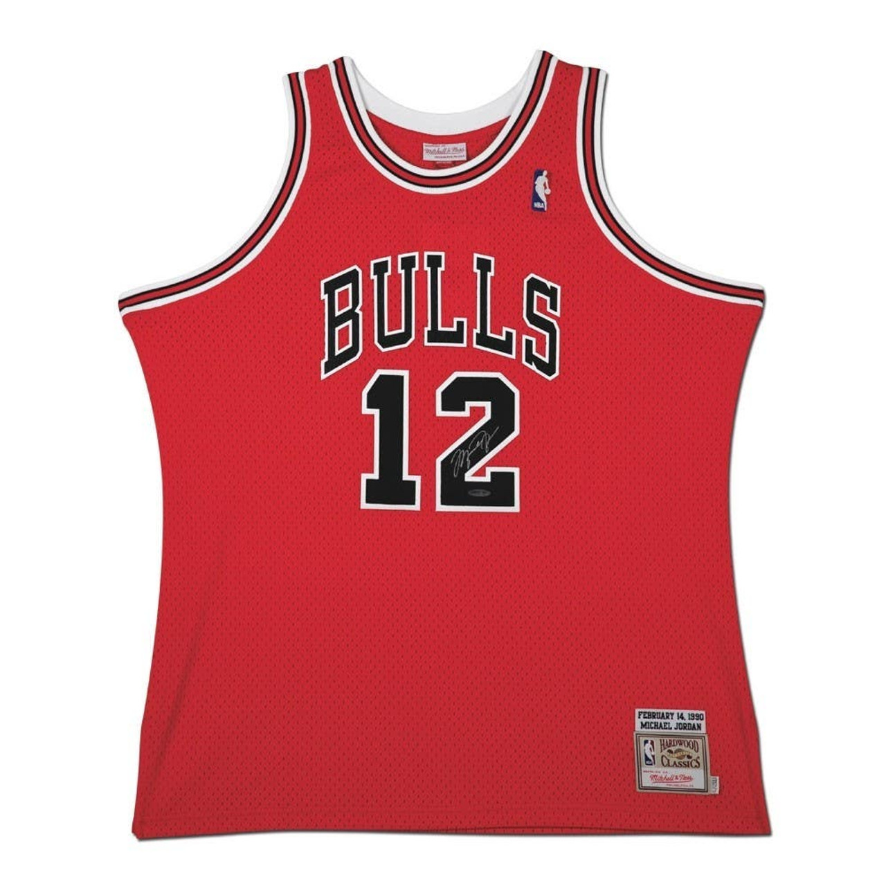 MICHAEL JORDAN Autographed 1990 Chicago Bulls Red No. 12 Authentic Mitchell  & Ness Jersey UDA - Game Day Legends