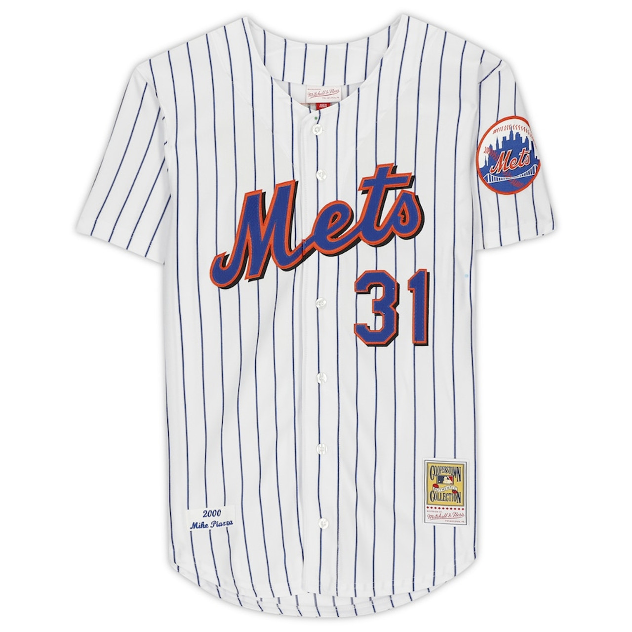 Mike Piazza New York Mets Autographed Alternate Orange Rawlings Mach Pro Replica Batting Helmet with HOF 2016 Inscription - Fanatics Exclusive