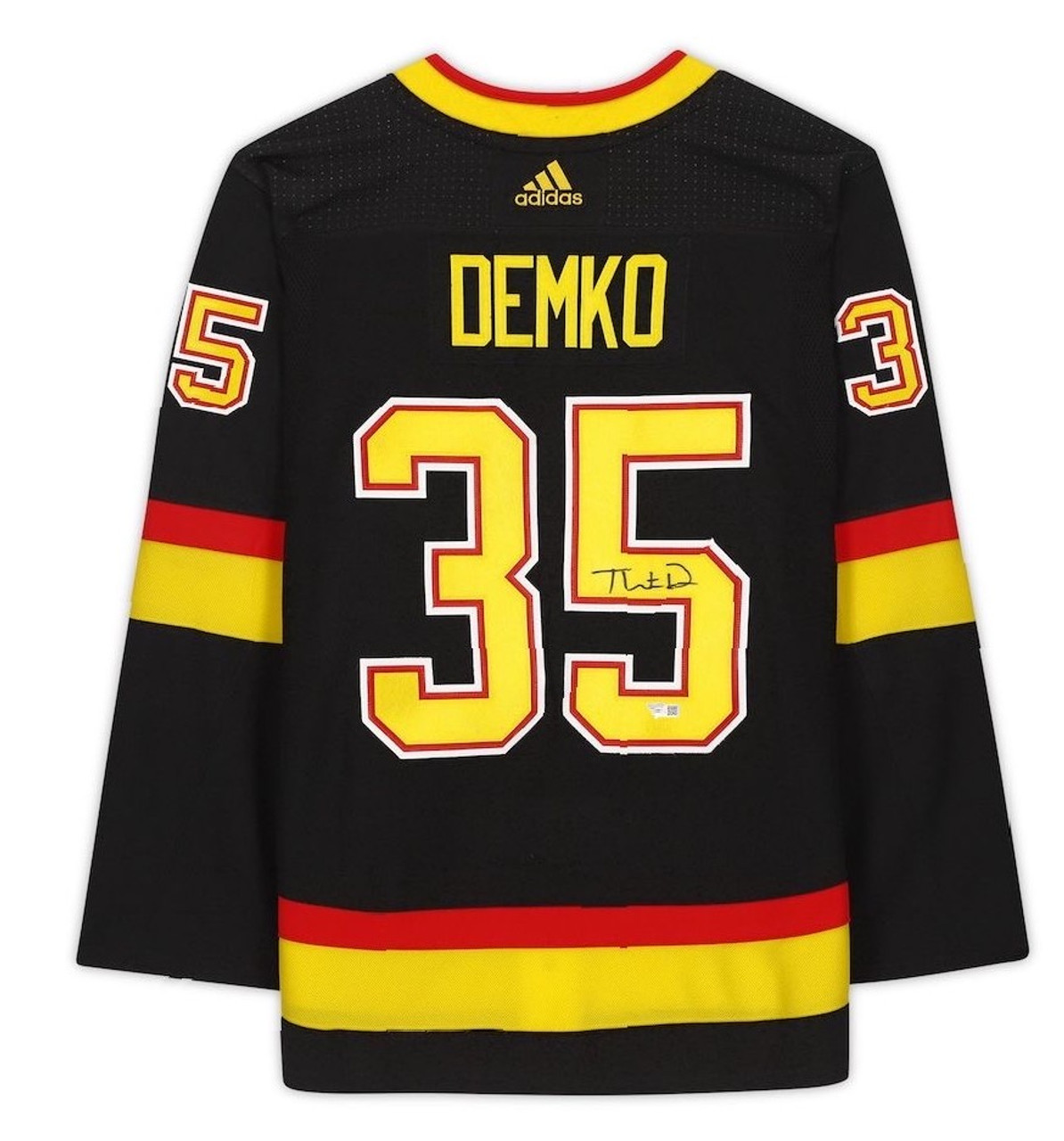 Thatcher Demko Vancouver Canucks Autographed White Adidas Authentic Jersey
