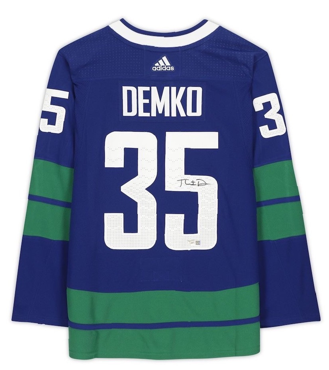 THATCHER DEMKO Autographed Vancouver Canucks Authentic Blue Alt. Jersey  FANATICS - Game Day Legends