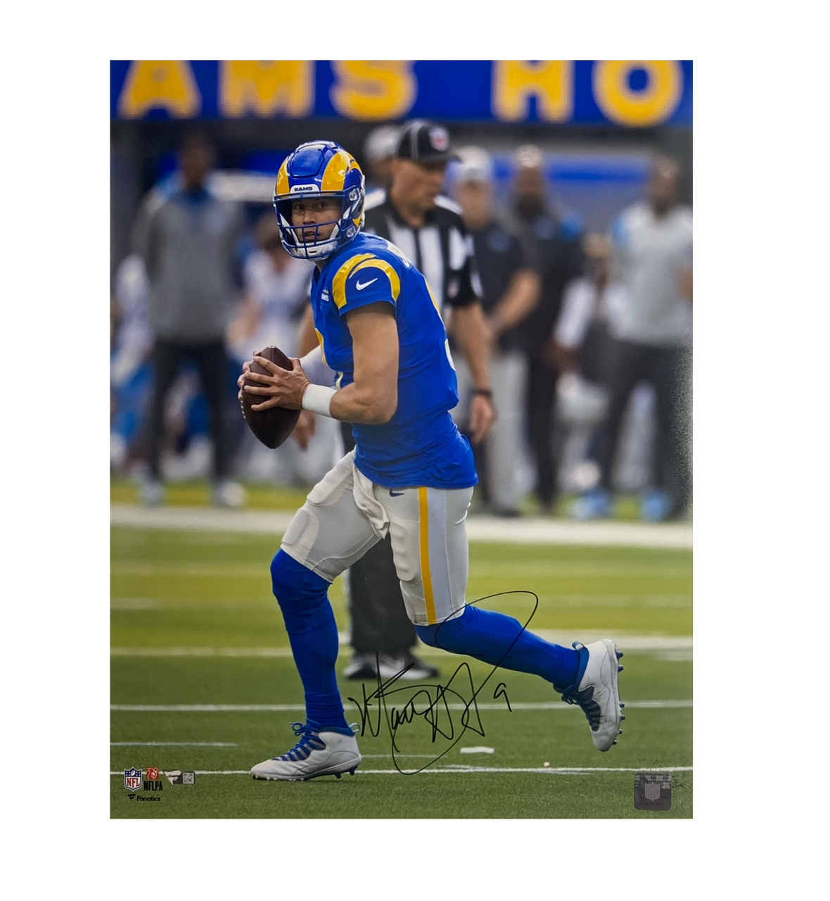 Rams Matthew Stafford Signed Blue Nike Game Jersey Fanatics