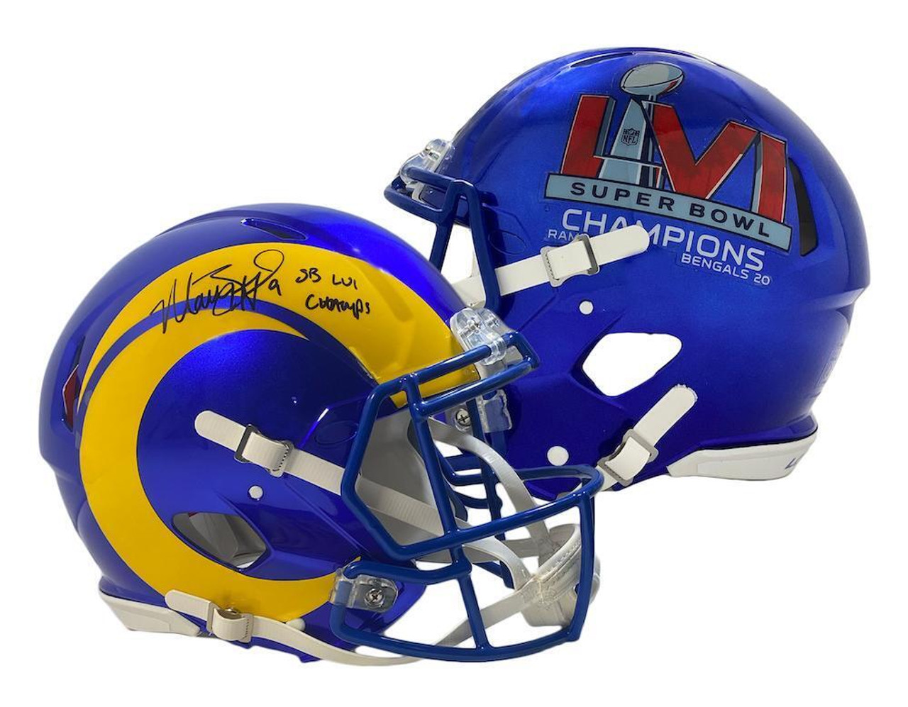 MATTHEW STAFFORD Autographed 'SB LVI Champs' Rams Authentic Helmet FANATICS  - Game Day Legends