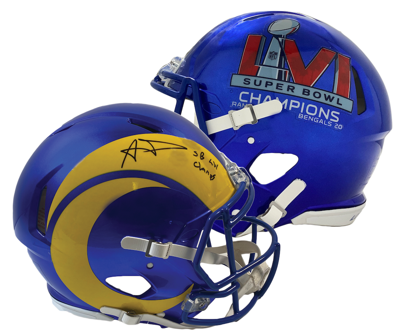 Riddell 9585562810 Los Angeles Rams Authentic Full Size Speed Style Flash Alternate Helmet