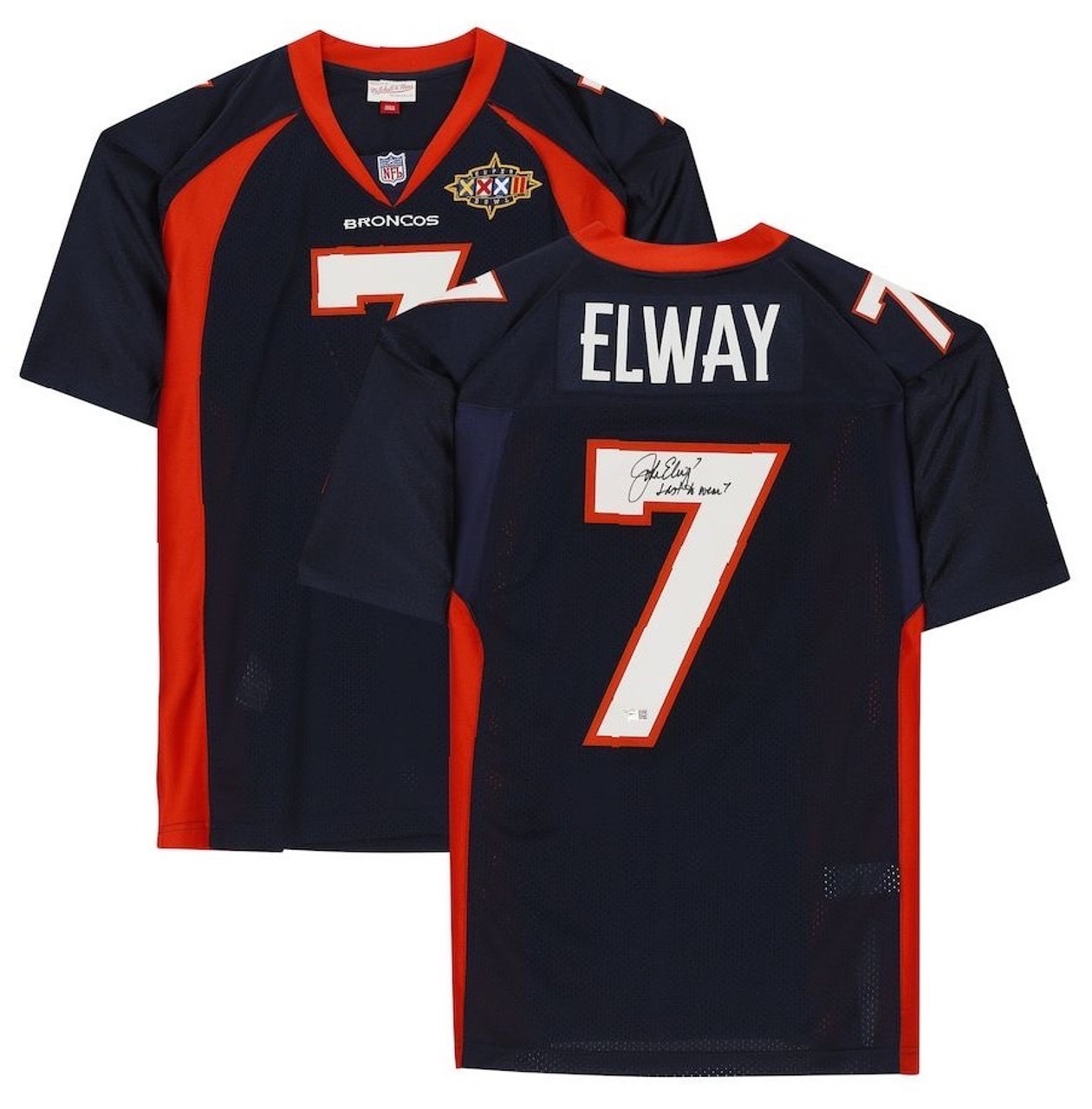 Broncos game-used memorabilia jerseys