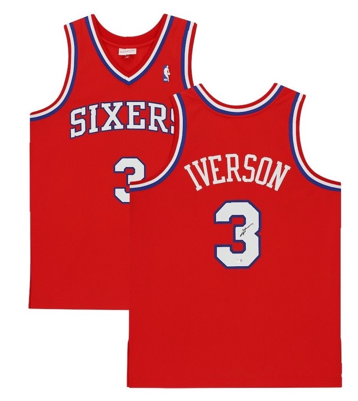 allen iverson autographed jersey