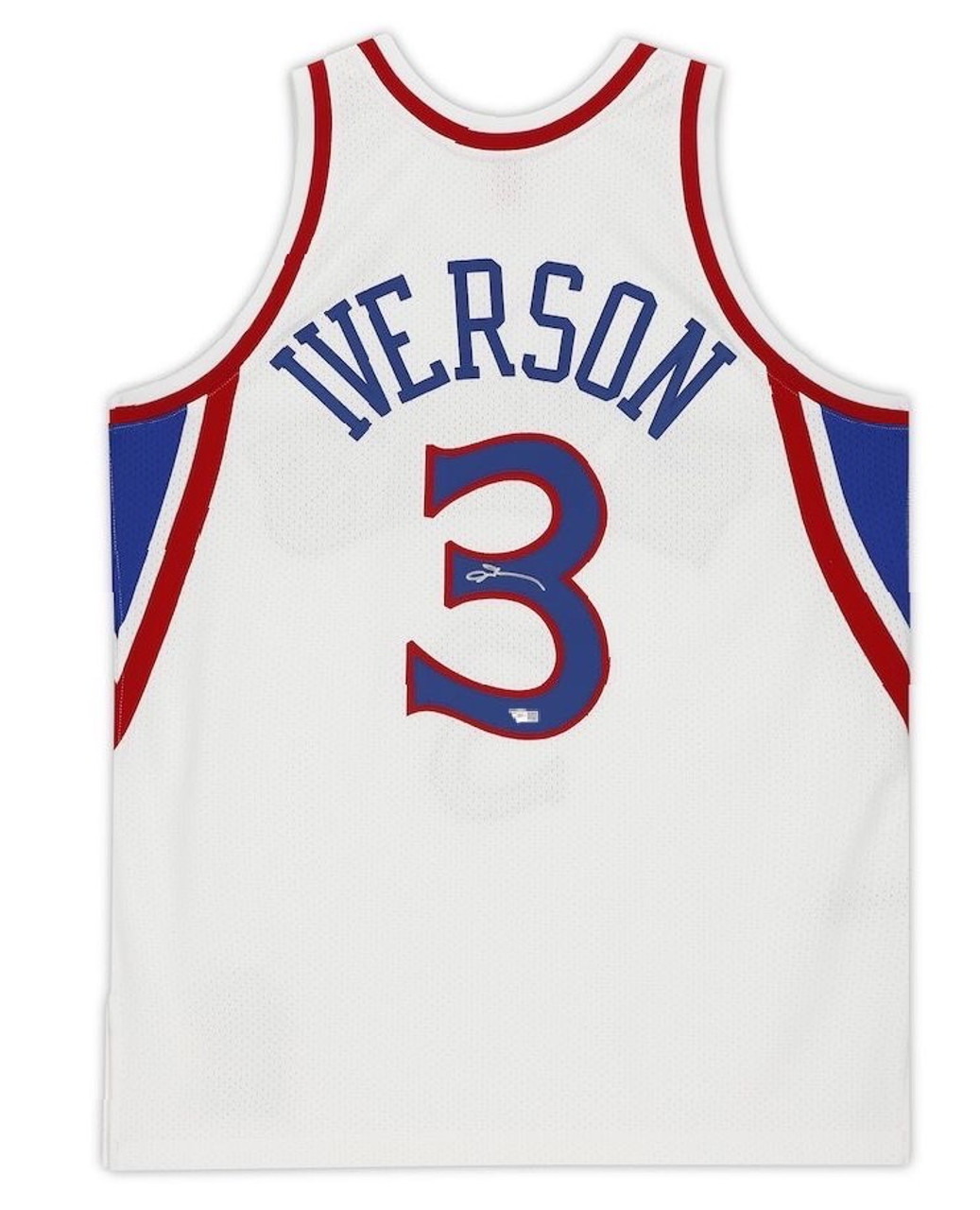 ALLEN IVERSON Autographed Philadelphia 76ers White / Red Jersey FANATICS -  Game Day Legends