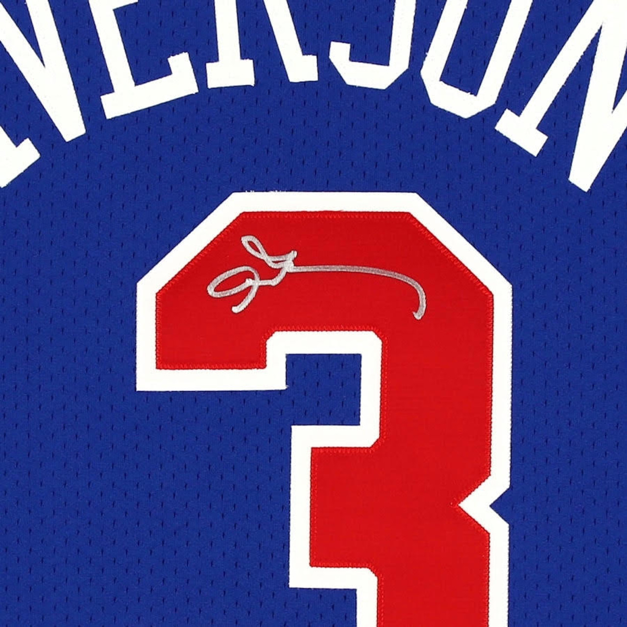 ALLEN IVERSON Autographed Philadelphia 76ers Authentic Blue Jersey FANATICS  - Game Day Legends