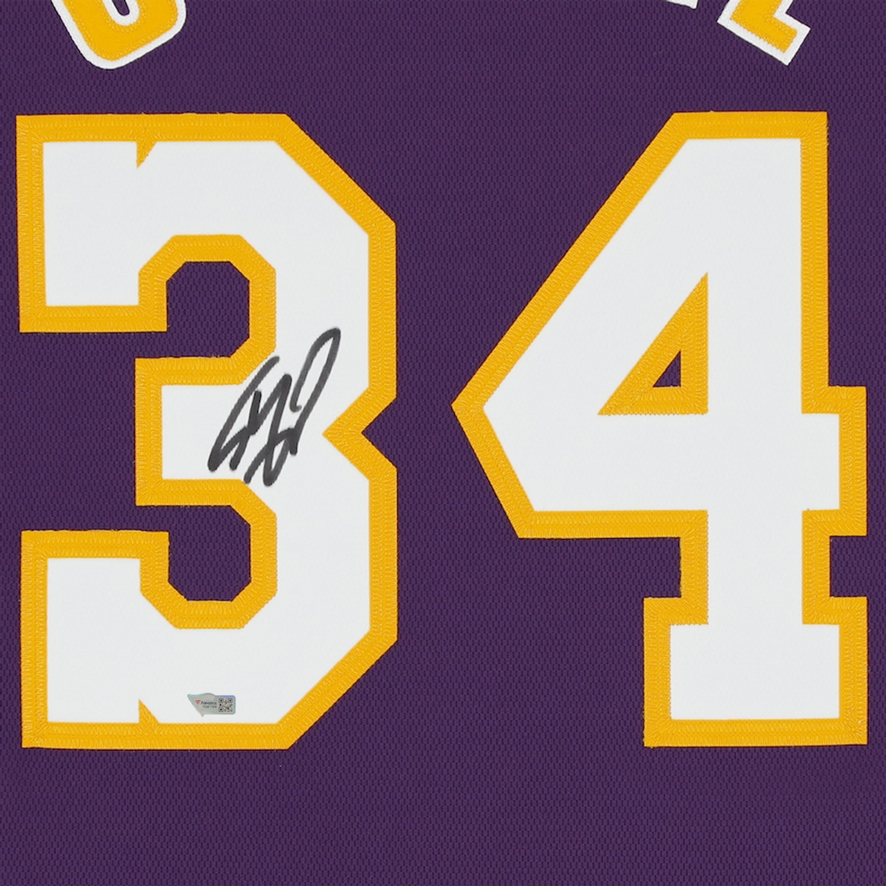 Shaquille O'Neal Autographed Los Angeles Gold Authentic Basketball Jersey - BAS (L)