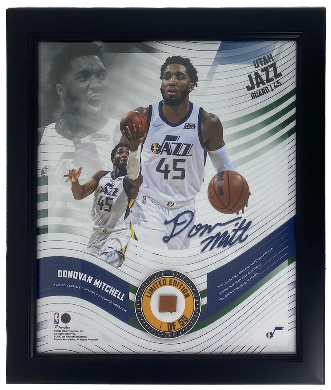 Donovan Mitchell signed Utah Jazz autographed Fanatics Authentic NBA Jersey  BAS