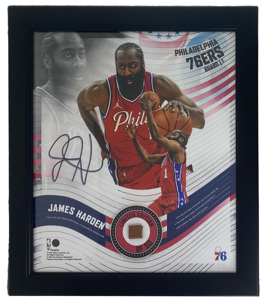 JAMES HARDEN 76ers Framed 15