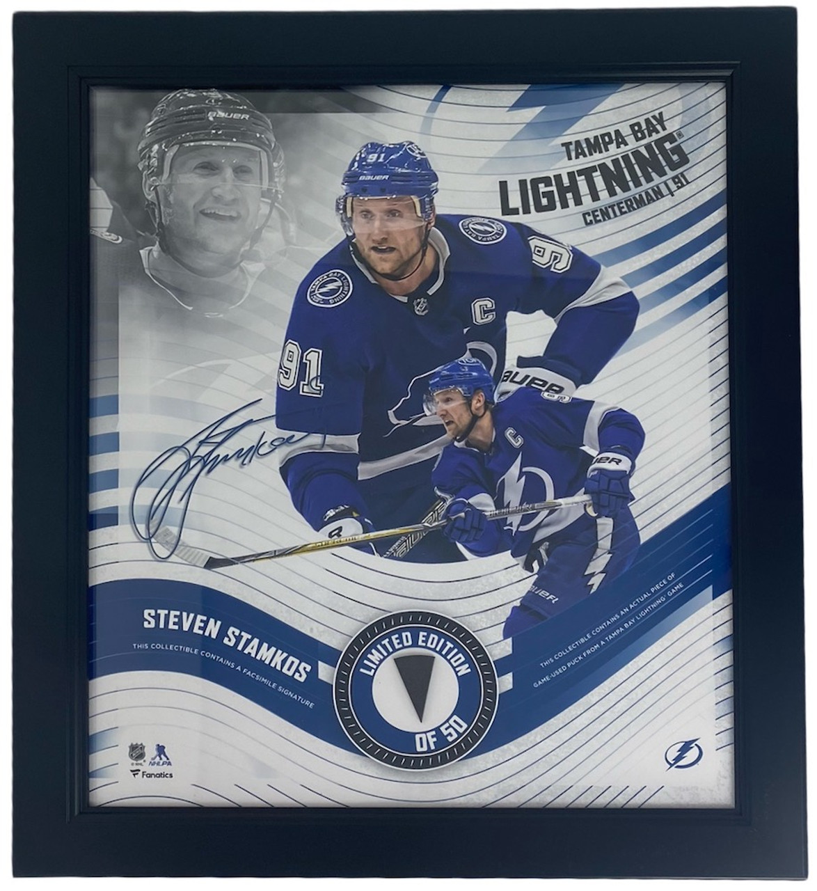 Steven Stamkos Tampa Bay Lightning Autographed Blue Fanatics