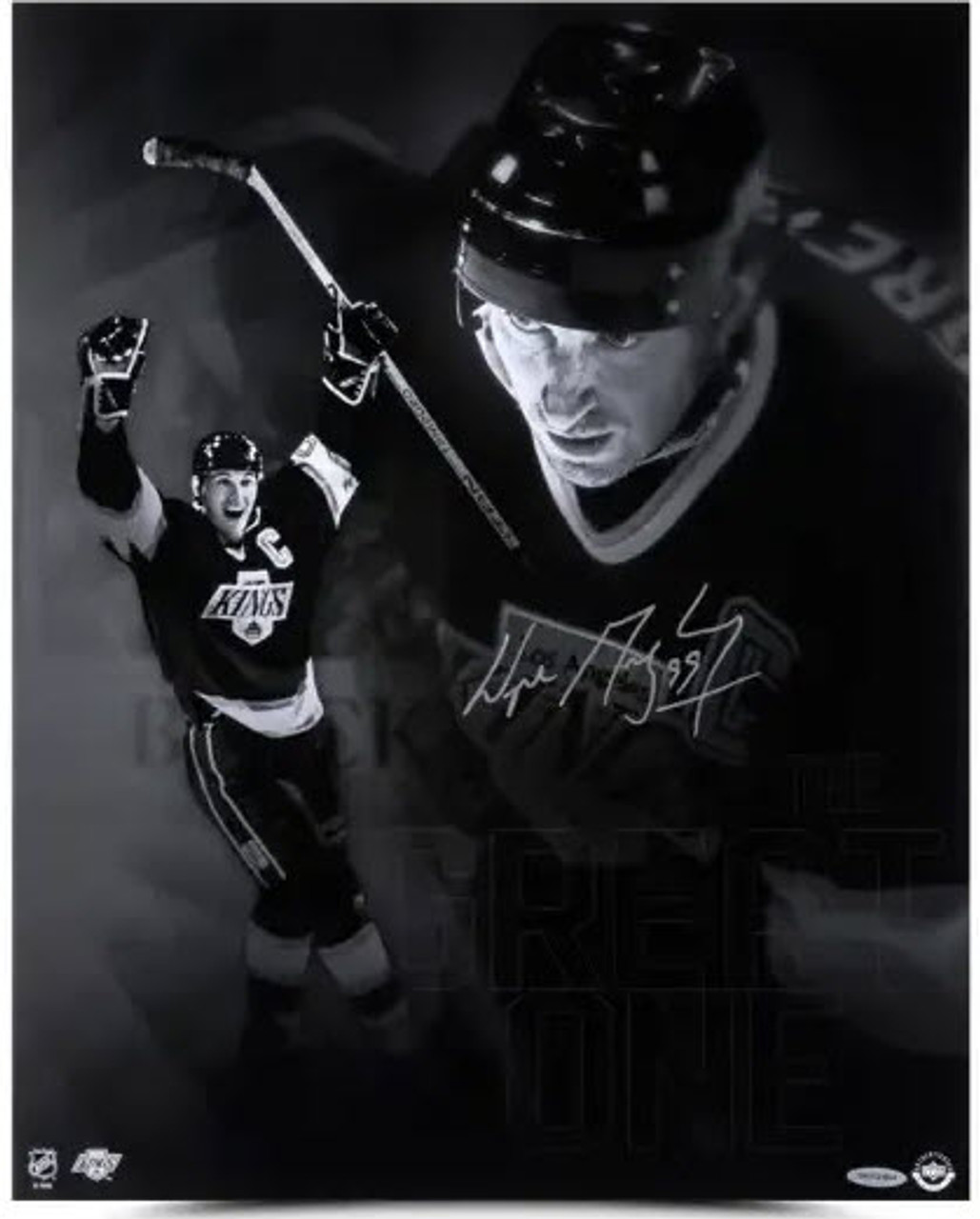 UDA WAYNE GRETZKY AUTO'D "802 GOALS" LA KINGS CCM