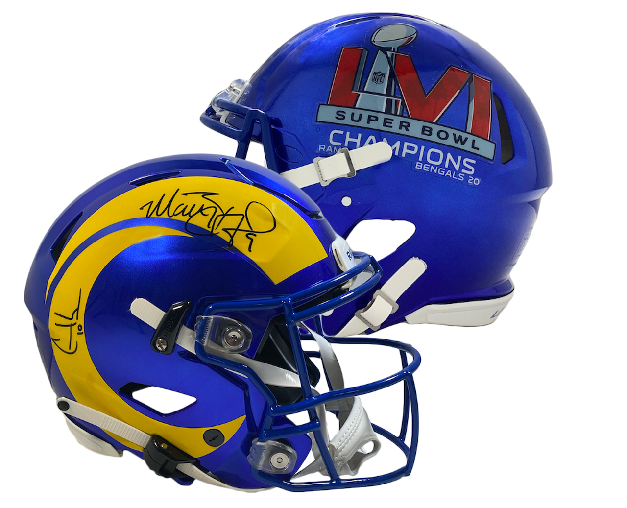 MATTHEW STAFFORD / COOPER KUPP Autographed Rams Speed Flex Helmet FANATICS  - Game Day Legends