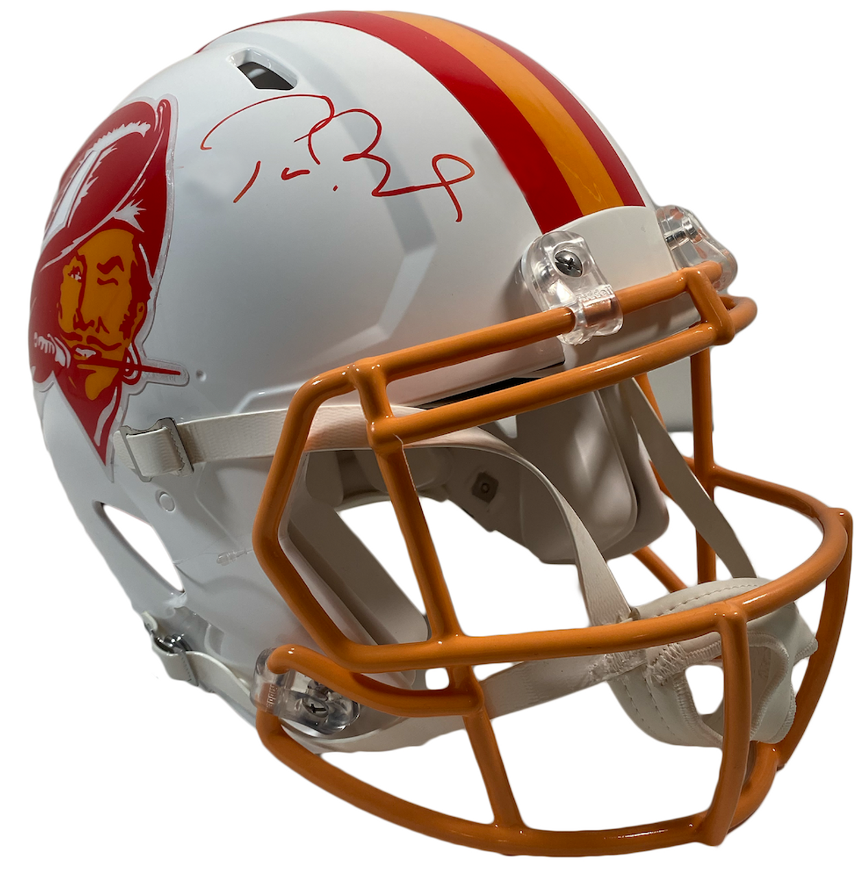 TOM BRADY Autographed Buccaneers Throwback Speed Authentic Helmet FANATICS  - Game Day Legends