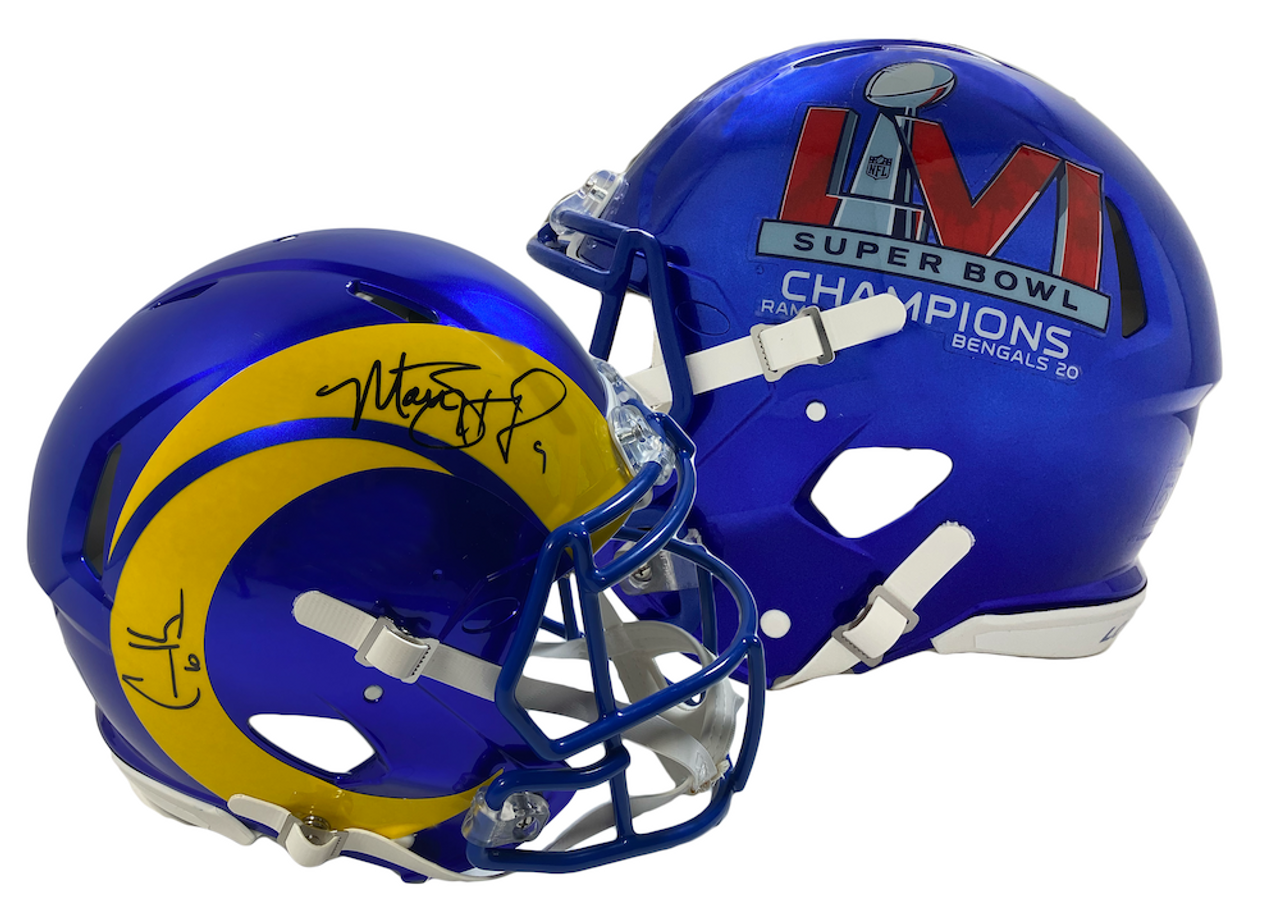 COOPER KUPP Autographed Los Angeles Rams White Matte Speed Mini Helmet  FANATICS