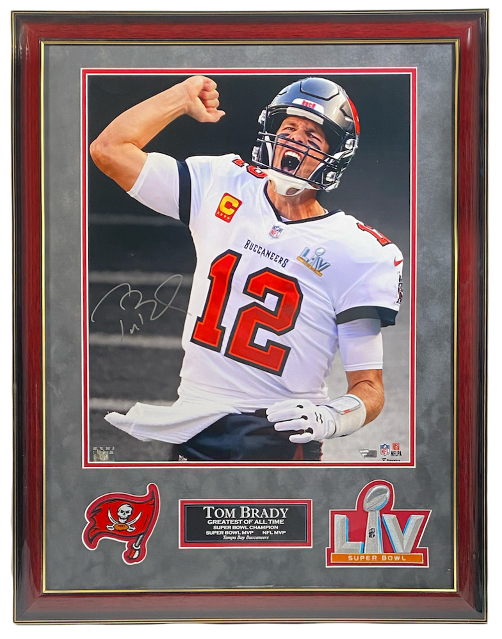 Framed Tom Brady Tampa Bay Buccaneers Super Bowl LV Champions