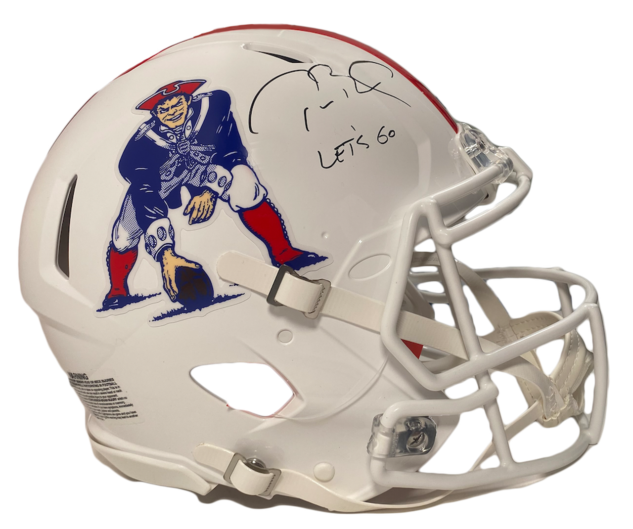 TOM BRADY Autographed Let's Go Bucs Metallic Logo Football FANATICS LE  1/12