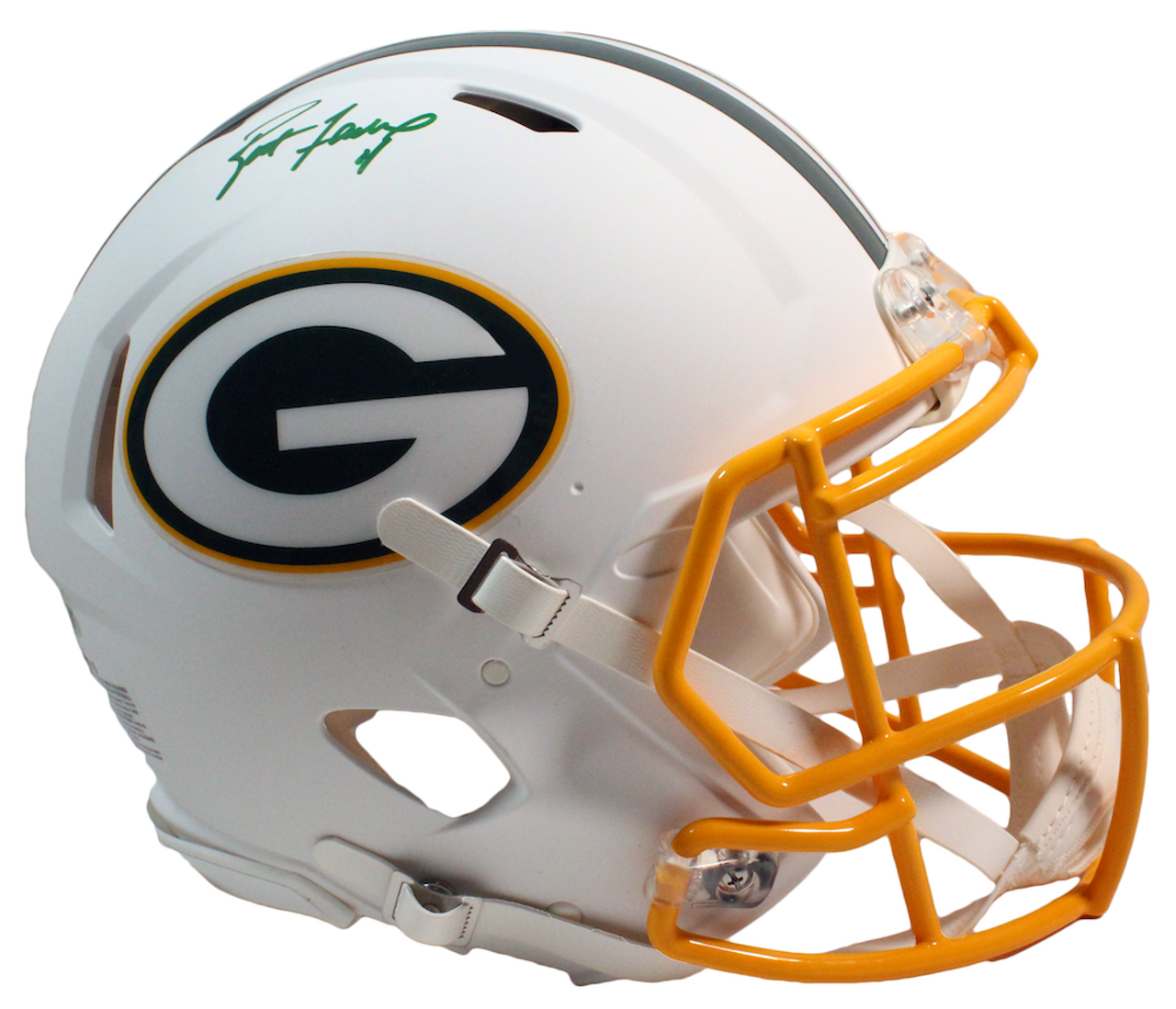 BRETT FAVRE Autographed Packers White Matte Authentic Helmet FAVRE HOLO &  GDL - Game Day Legends