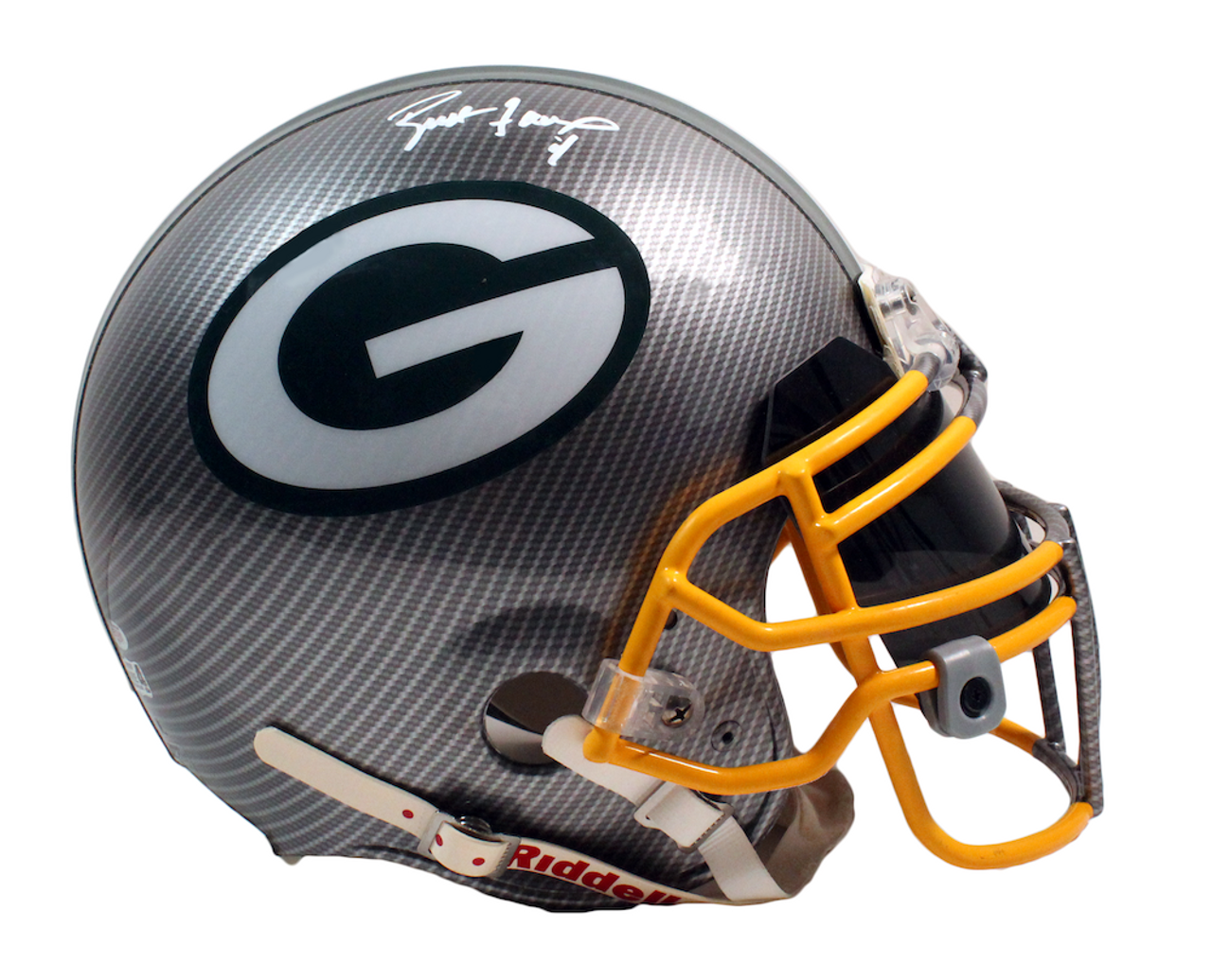 BRETT FAVRE Autographed Gray Hydro Packers Authentic Helmet FAVRE HOLO &  GDL - Game Day Legends